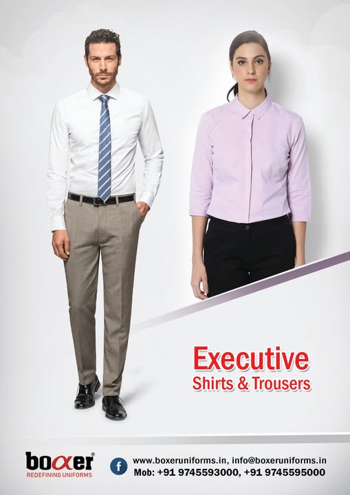 Boxer executive shirts designed for corporate uniforms with premium fabric and tailored fit
