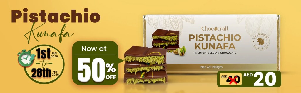 Dubai pistachio kunafa chocolate filled with creamy pistachio
