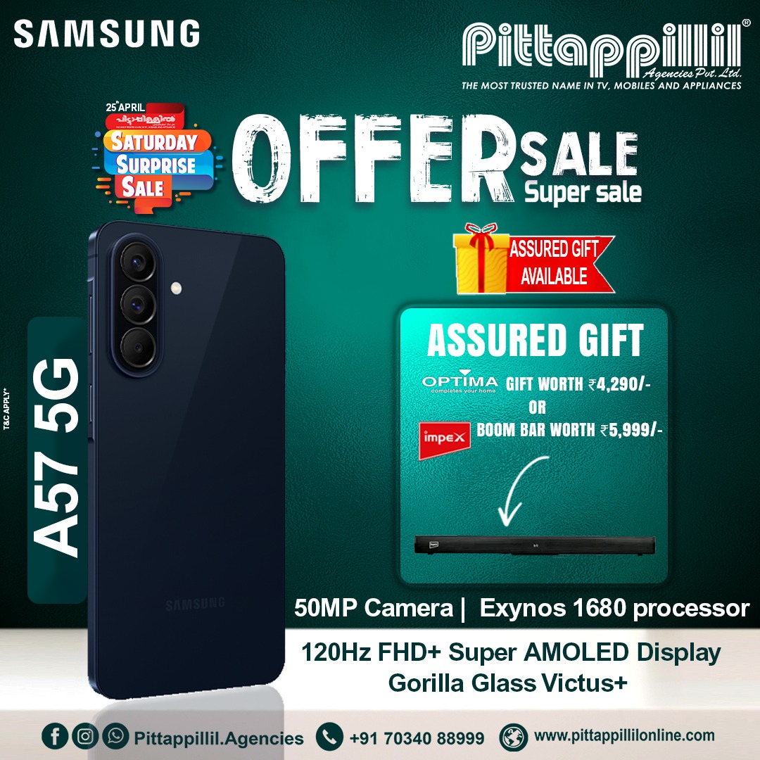 Buy Samsung Galaxy A57 5G at Pittappillil Agencies: Best Deals, Features & Smart Buying Guide