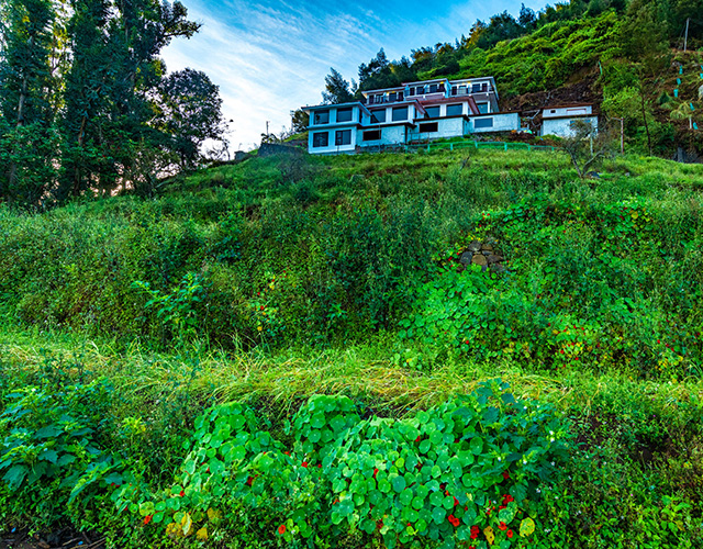 Hilltop location of Warmth Hill Crest in Kodaikanal surrounded by lush greenery and scenic valley views