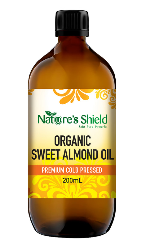 Organic Sweet Almond Oil for soft glowing skin and healthy shiny hair.