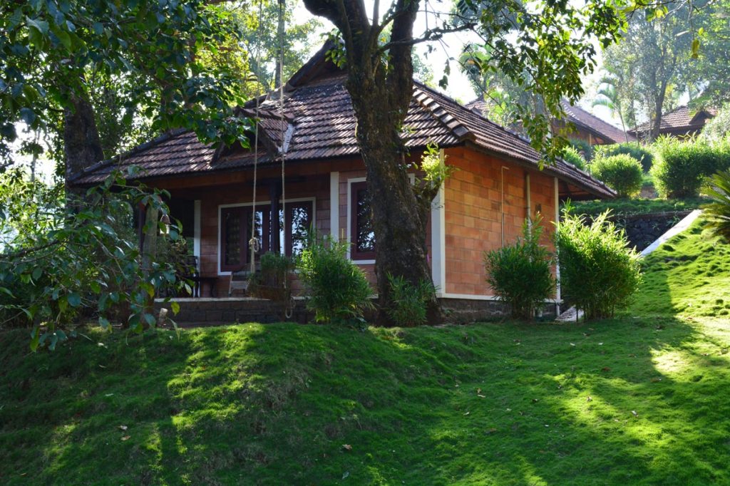 Scenic cottage stay at Misty Woods Resort surrounded by coffee plantations and misty hills in Coorg